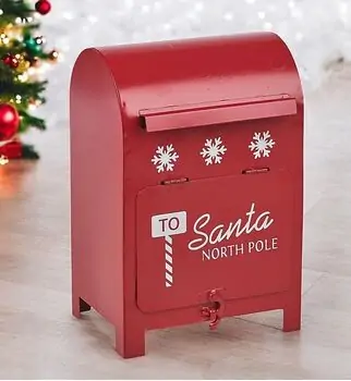 Metal Mail Box With Christmas Design - საახალწლო წერილების ყუთი, 2 image