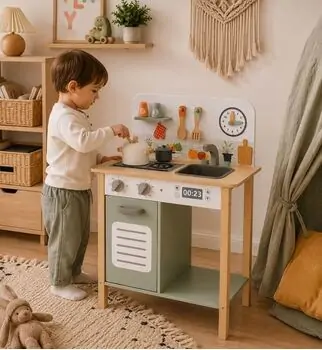 Hi Pando Kitchen Set - საბავშვო ხის სამზარეულო