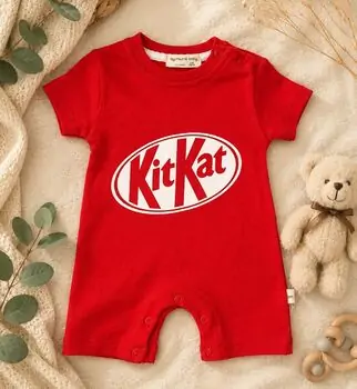 KitKat Romper Red - ჩვილის რომპერი