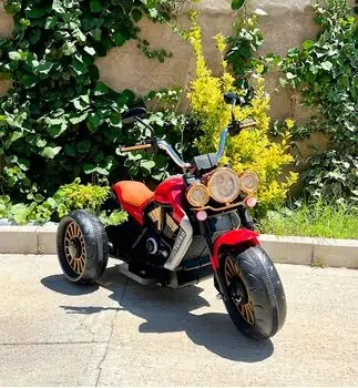 Vintage Moto Red - ელექტრო მოტოციკლი ტყავის სავარძლით, 6 image
