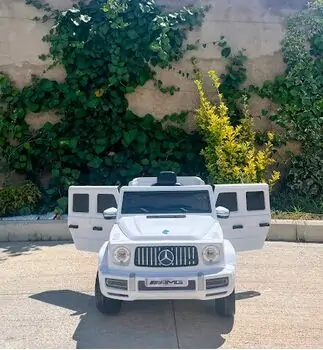 Mercedes Benz G63 White -  ელექტრო მანქანა კაუჩუკის საბურავებით, 4 image