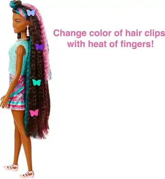 Barbie Totally Hair Butterfly MTL-HCM91 ბარბის თოჯინა აქსესუარებით, 5 image