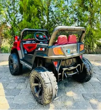 Mercedes Jeep Red  - ელექტრო მანქანა ტყავის სავარძლით, 6 image