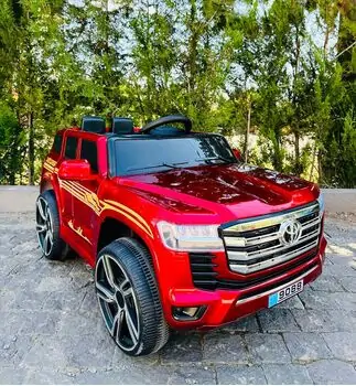 Electric Jeep Toyota Painted Red - ელექტრო მანქანა კაუჩუკის საბურავებით