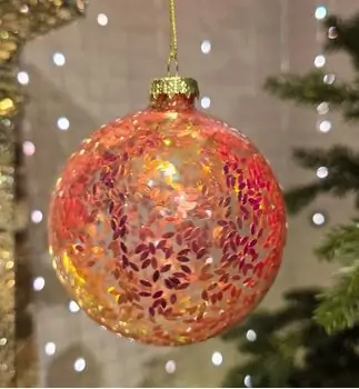 Colorful Glass Ball Hanging Decoration - ნაძვის ხის სათამაშო