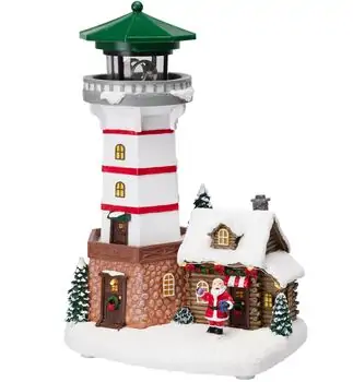Christmas Lighthouse With Led Decoration - საახალწლო აქსესუარი განათებით