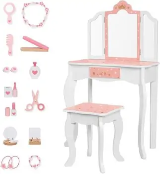 Queen Wooden Dresser Set With Accsesoriess  - ხის საბავშვო ტრილიაჟი აქსესუარებით, 2 image