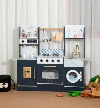 Wooden Kitchen Playset With Accessories - საბავშვო ხის სამზარეულო, 5 image