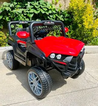 Polaris Mini Jeep Red - ელექტრო მანქანა კაუჩუკის საბურავებით