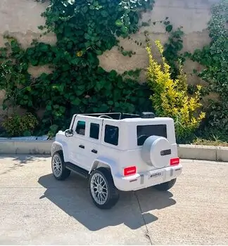 Mercedes Benz G63 White -  ელექტრო მანქანა კაუჩუკის საბურავებით, 5 image