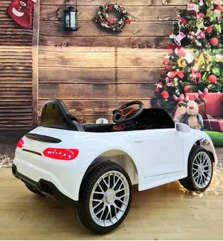 Mercedes Benz White  - ელექტრო მანქანა კაუჩუკის საბურავებით, 3 image