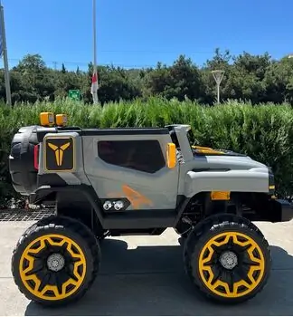 Mercedes Jeep Electric Car Grey - ელექტრო მანქანა კაუჩუკის საბურავებით, 5 image