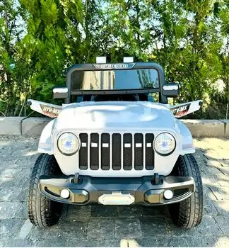 Super Car Jeep Grey - ელექტრო მანქანა კაუჩუკის საბურავებით, 4 image