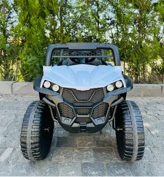 Mini Mitsubishi Jeep White - ელექტრო მანქანა კაუჩუკის საბურავებით, 3 image