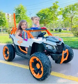 RC Super Car White - ელექტრო მანქანა ტყავის სავარძლით და კაუჩუკის საბურავებით