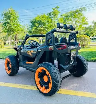 RC Super Electric Car Black - ელექტრო მანქანა ტყავის სავარძლით და კაუჩუკის საბურავებით, 4 image