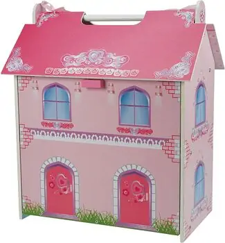WOODEN PLAYHOUSE WITH ACCESSORIES  ხის სათამაშო თოჯინის სამ სართულიანი სახლი TX1092, 8 image
