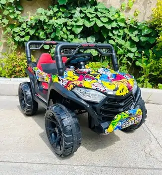 Buggy Yellow - ელექტრო მანქანა ტყავის სავარძლით