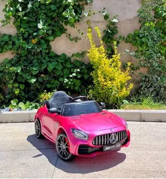 Mercedes Benz AMG HL289 Pink - ელექტრო მანქანა ტყავის სავარძლით