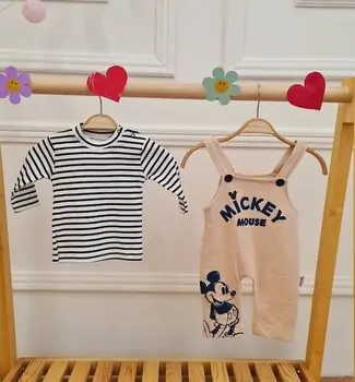 Mickey Mouse Overalls Beige - საბავშვო კომბინიზონი