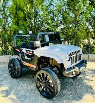 Super Car Jeep Grey - ელექტრო მანქანა კაუჩუკის საბურავებით, 2 image