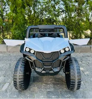 Mini Mitsubishi Jeep White - ელექტრო მანქანა კაუჩუკის საბურავებით, 4 image