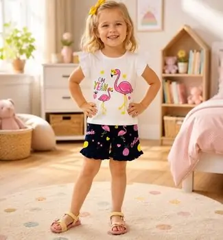 Flamingo 2 In 1 Set White/Black - საბავშვო ორეული