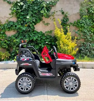 Buggy Explorer Jeep Painting Red - ელექტრო მანქანა კაუჩუკის საბურავებით, 2 image