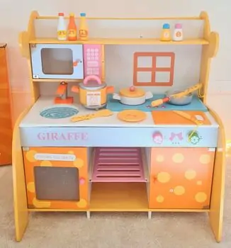 Giraffe Toy Wooden Kitchen With Accessories - ჟირაფის ხის სათამაშო სამზარეულო, 2 image