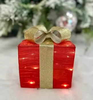 Small Gift Box With Lights -  საახალწლო სასაჩუქრე ყუთი განათებით, 3 image