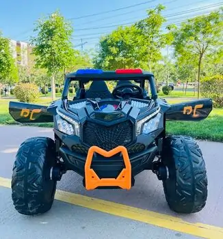 RC Super Car Black - ელექტრო მანქანა ტყავის სავარძლით და კაუჩუკის საბურავებით, 3 image