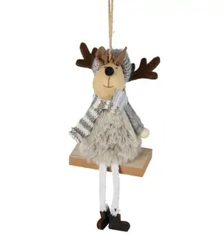 Deer Wooden Hanging Decoration - ხის ნაძვის ხის სათამაშო