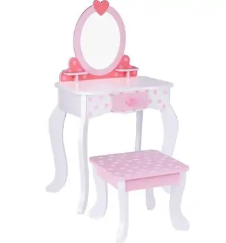 Heart Wooden Dresser Set With Accessiries - ხის საბავშვო ტრილიაჟი აქსესუარებით, 3 image