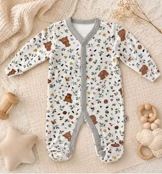 Bear With Honey Romper - ჩვილის რომპერი