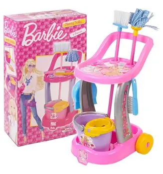 Dede 01970 BARBIE CLEANING TROLLEY სათამაშო დასუფთავების ნაკრები, 4 image