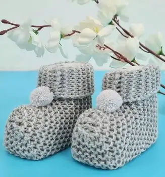 Baby Knitted Socks 5050 BEBICCINO საბავშვო წინდები Dark Grey, 2 image