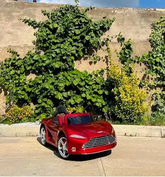 Aston Martin Painting Painting Red - ელექტრო მანქანა ტყავის სავარძლით