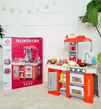 tableware set Cute Version Desk big version orange ფუნქციური საბავშვო სამზარეულო