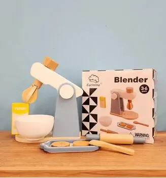 Wooden Toy Mixer - ხის სათამაშო მიქსერი აქსესუარებით, 2 image
