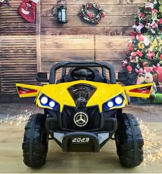Polaris Off-Road Jeep Yellow - ელექტრო მანქანა ტყავის სავარძლით, 2 image