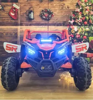 RC Racing Super Car Orange - ელექტრო მანქანა ტყავის სავარძლით და კაუჩუკის საბურავებით, 3 image