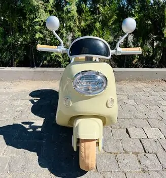 Retro Style Motorcycle Green - ელექტრო მოტოციკლი, 3 image