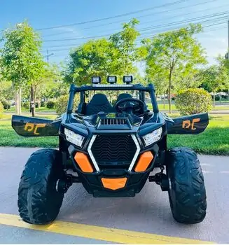 RC Super Electric Car Black - ელექტრო მანქანა ტყავის სავარძლით და კაუჩუკის საბურავებით, 2 image