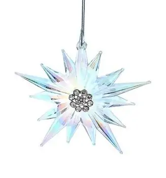 Snowflake With Stones Hanging Decoration - ნაძვის ხის სათამაშო
