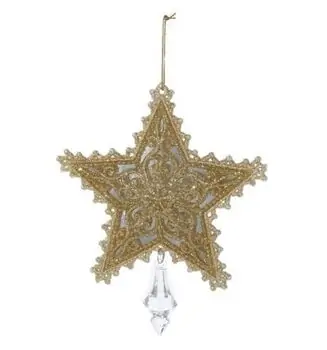 Gold Star Hanging Decoration - ნაძვის ხის სათამაშო