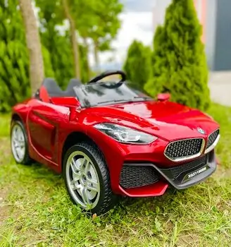 BMW Z4 Red - ელექტრო მანქანა კაუჩუკის საბურავებით და ტყავის სავარძლით