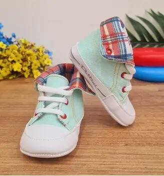 Baby Pattini For Boys Mint საბავშვო ფეხსაცმელი