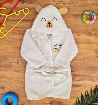 Oh My Dog bath set White საბავშვო ხალათის ნაკრები