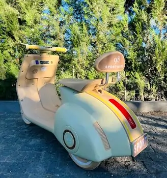 Vintage Electric Moto Green - ელექტრო მოტოციკლი, 5 image