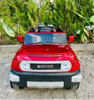 Toyota Off Road Electric Car Painted Red - ელექტრო მანქანა კაუჩუკის საბურავებით, 3 image